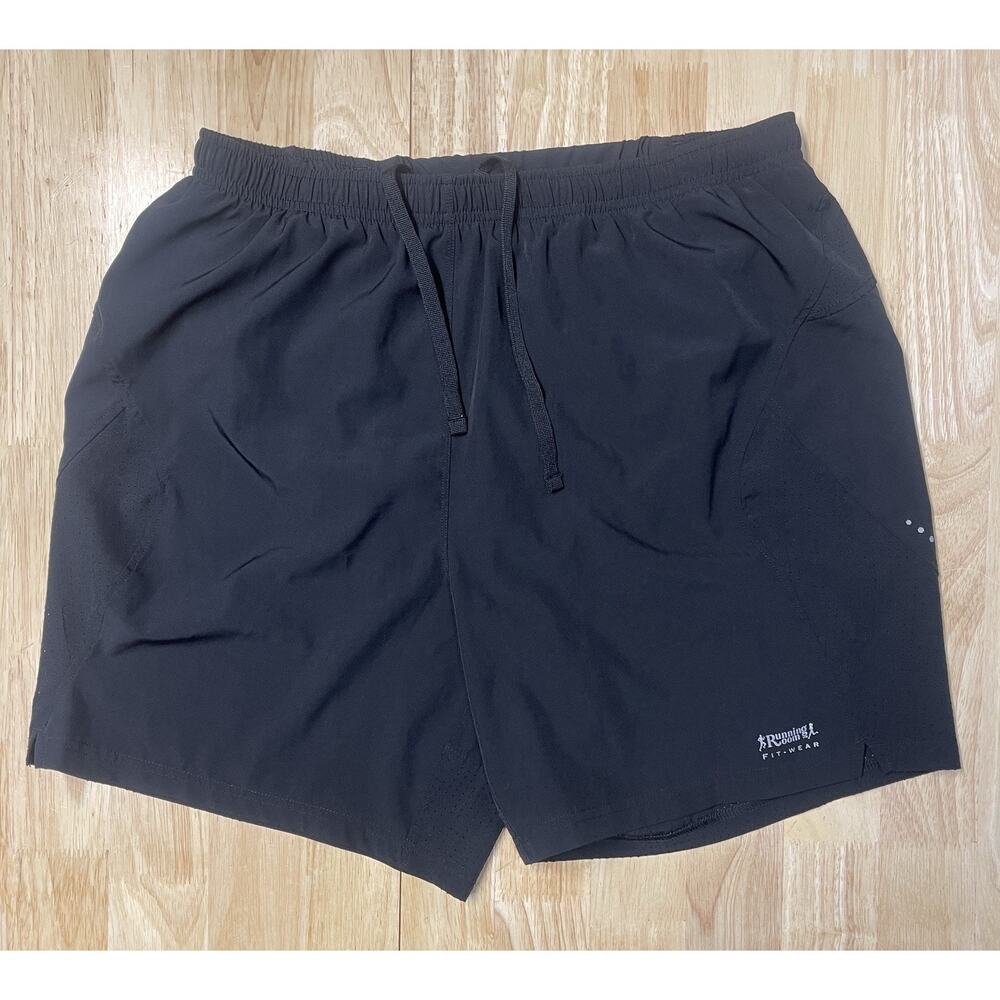 Men’s Premium Running Room Fit Wear Black Running Shorts Size Medium 7in Inseam